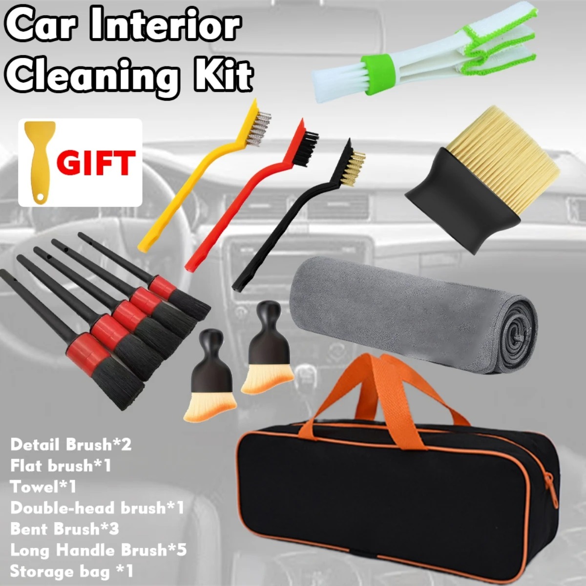 Набор из 1-15 щеток для чистки – обзор и цена Dirt Brush Interior